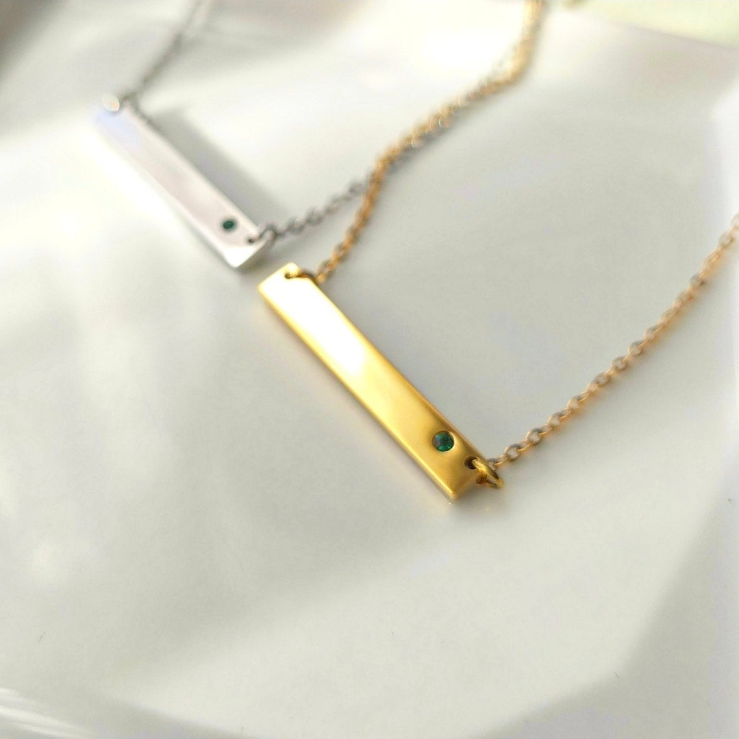 Birthstone Necklace - MAY/"EMERALD"
