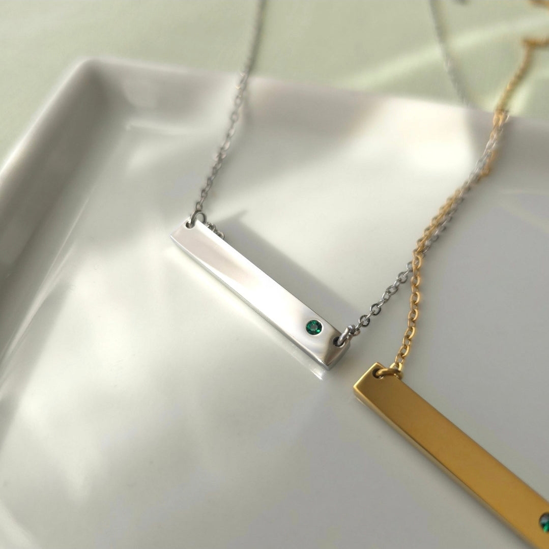 Birthstone Necklace - MAY/"EMERALD"