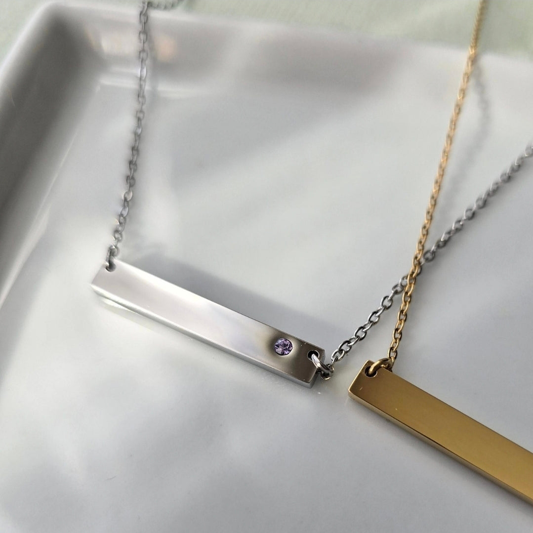 Birthstone Necklace - JUNE/ALEXANDRITE (Light Purple)
