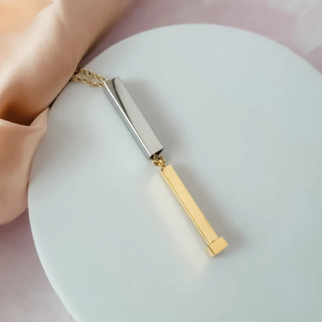 Hidden Message Bar Necklace