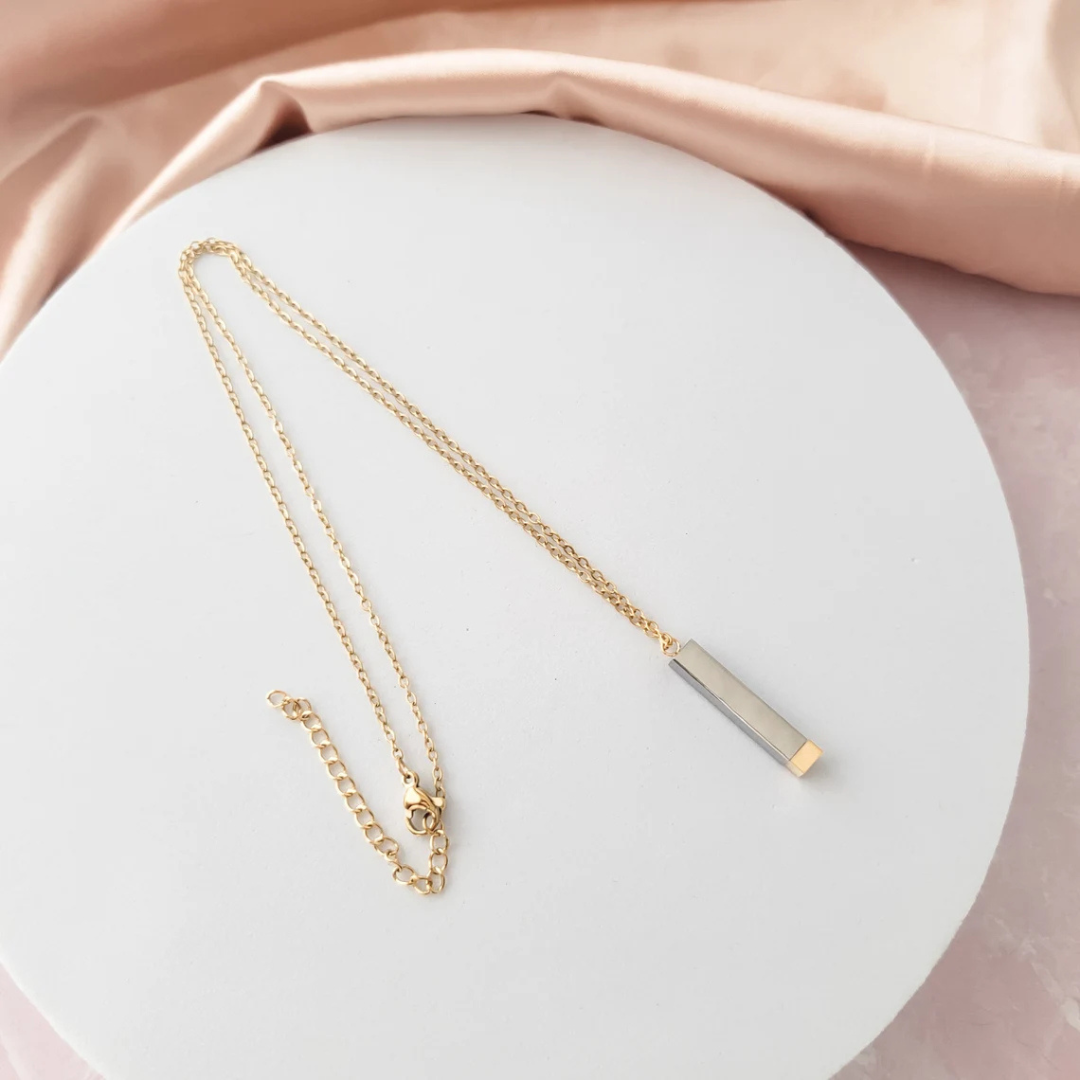Hidden Message Bar Necklace