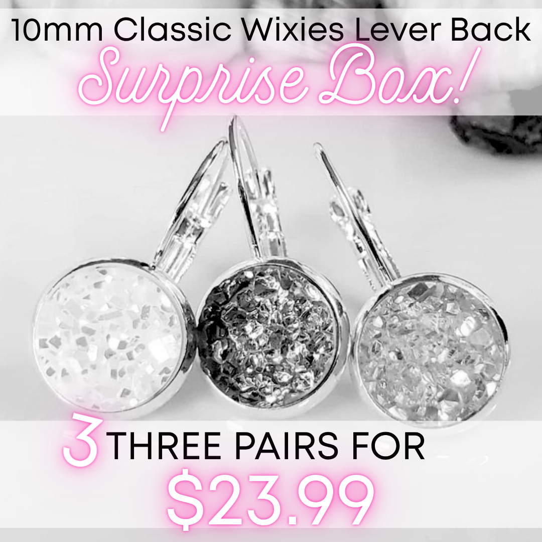 SURPRISE BOX! 3 Pair 10mm Classic Wixies Lever Back