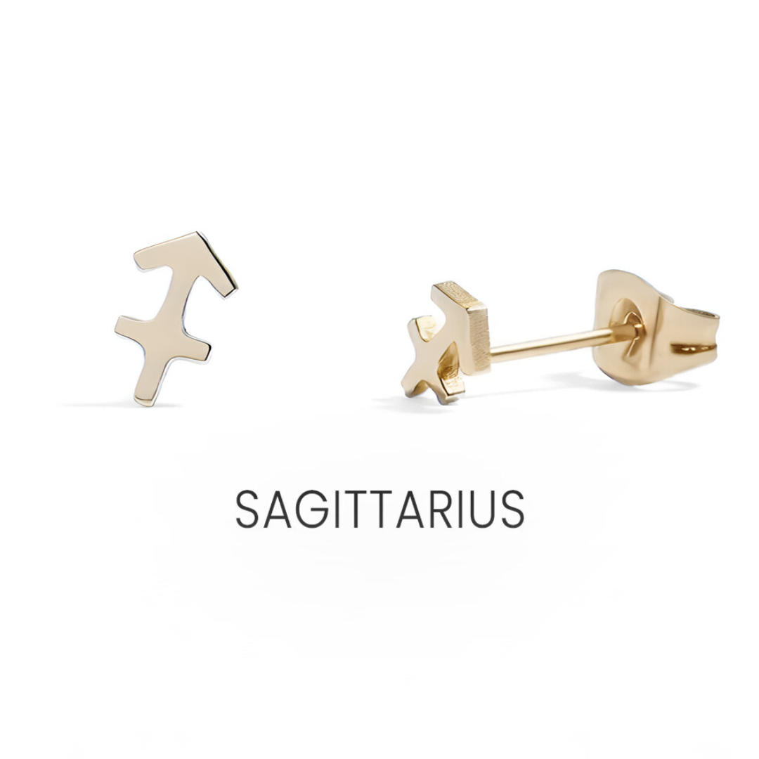 Small Zodiac Sign Studs