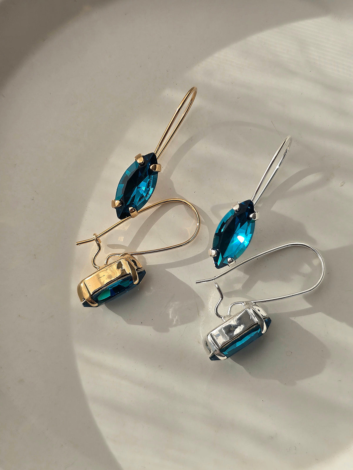 Teal Navette Drops