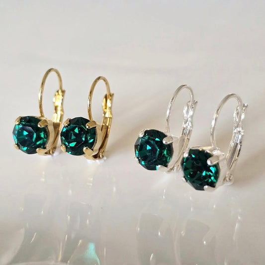 "Emerald" Green 8mm Lever Back