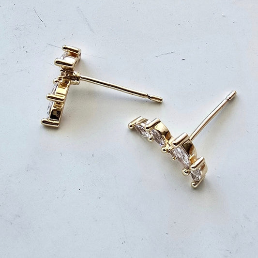 Fern Ear Climber Studs