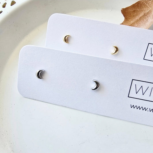Itty Bitty Crescent Moon Studs
