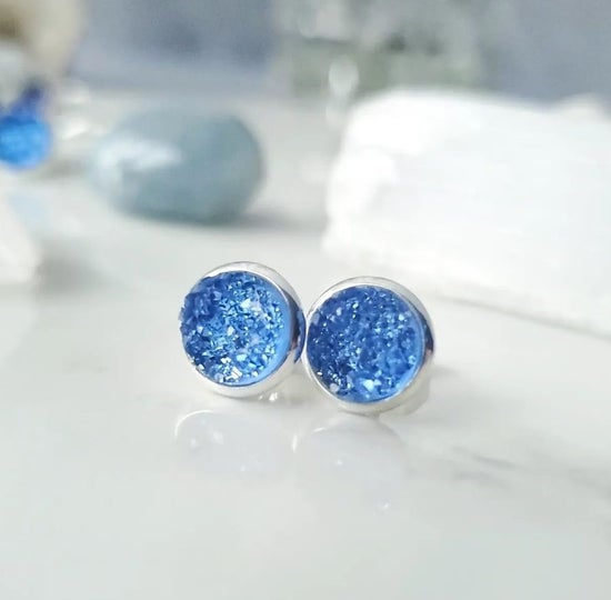 10mm Morning Glory Studs (Silver Plated Brass)