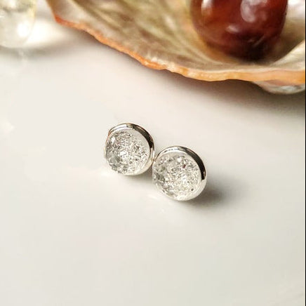 8mm Clarity Studs (Silver-plated brass)