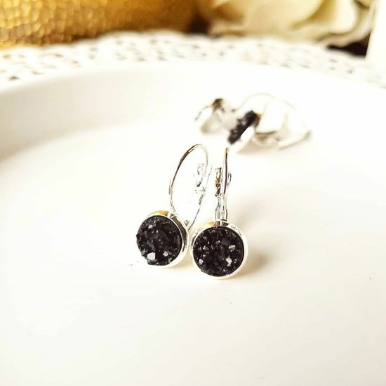 8mm Black Lever Back (Silver-coated bass