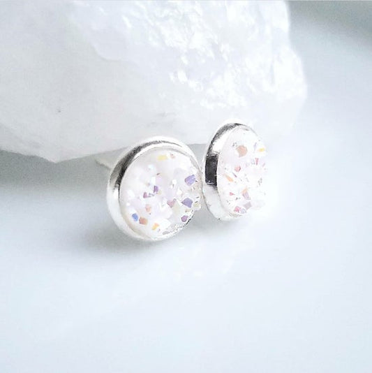 8mm Frost Studs (Silver-plated Brass)