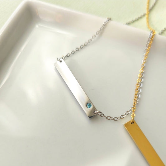 Birthstone Necklace - MARCH/AQUAMARINE
