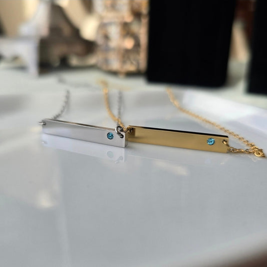 Birthstone Necklace - MARCH/AQUAMARINE