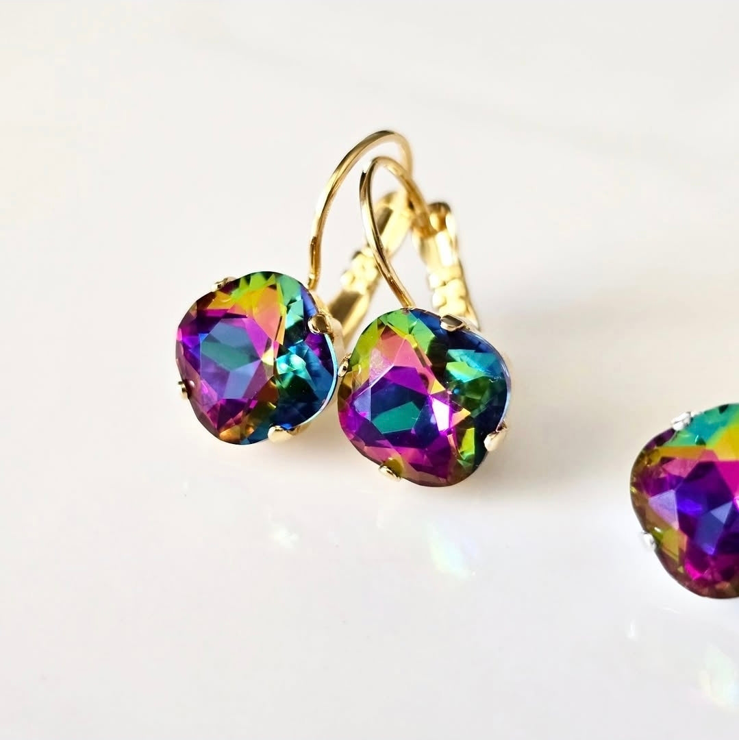 "Bright Aurora" 10mm Cushion Lever Back