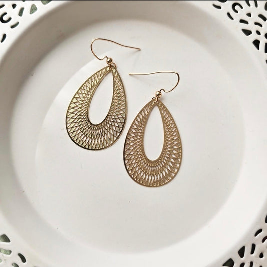 Gold Filigree Dangles