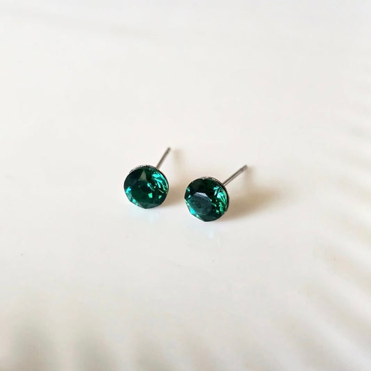 "Emerald" Green Studs