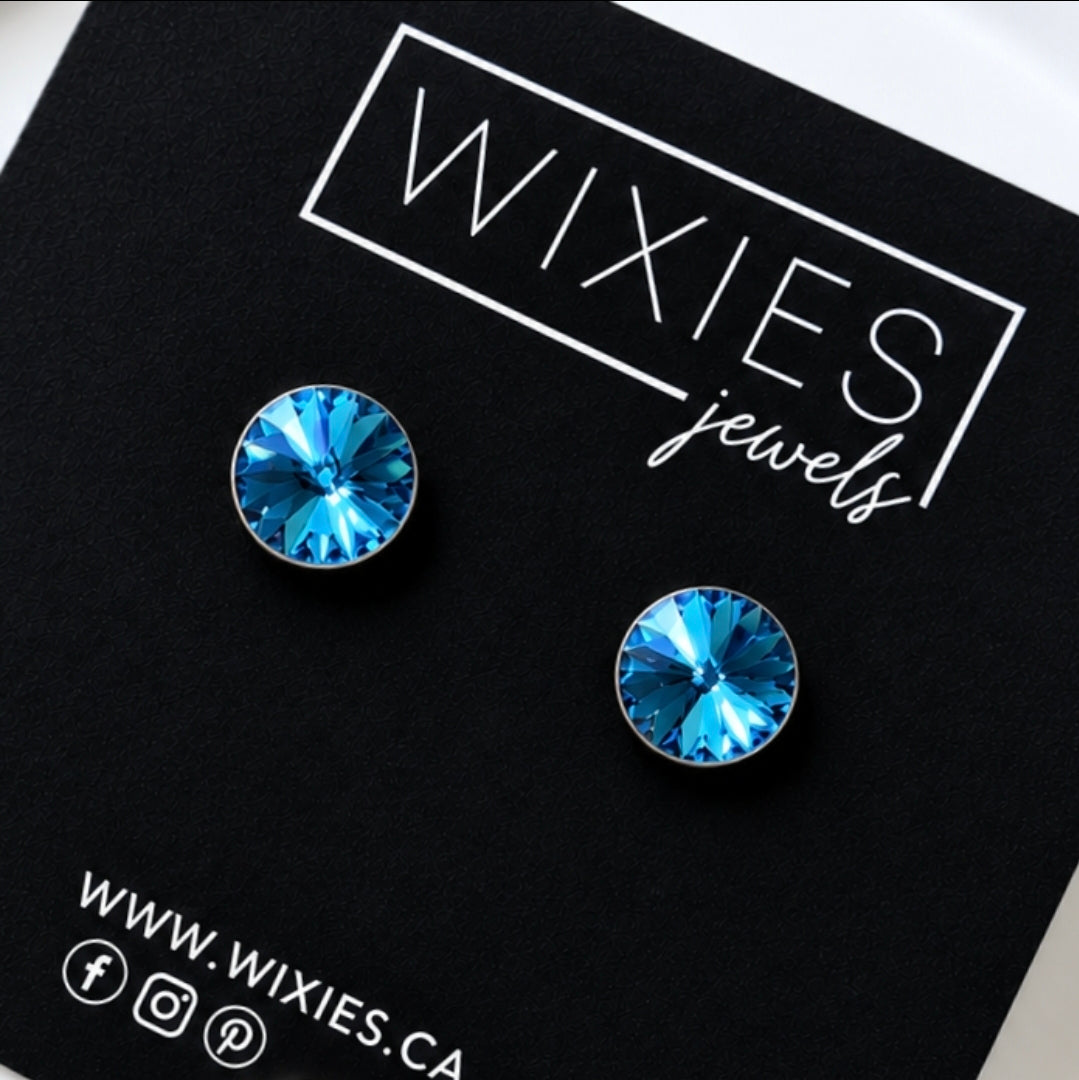 8mm Rivoli Studs (Choose your colour)