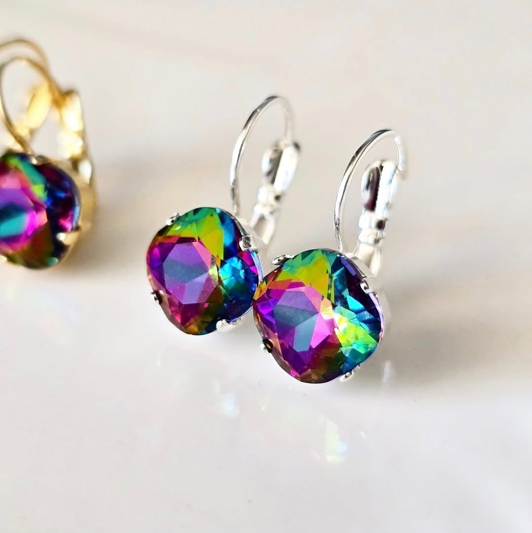 "Bright Aurora" 10mm Cushion Lever Back