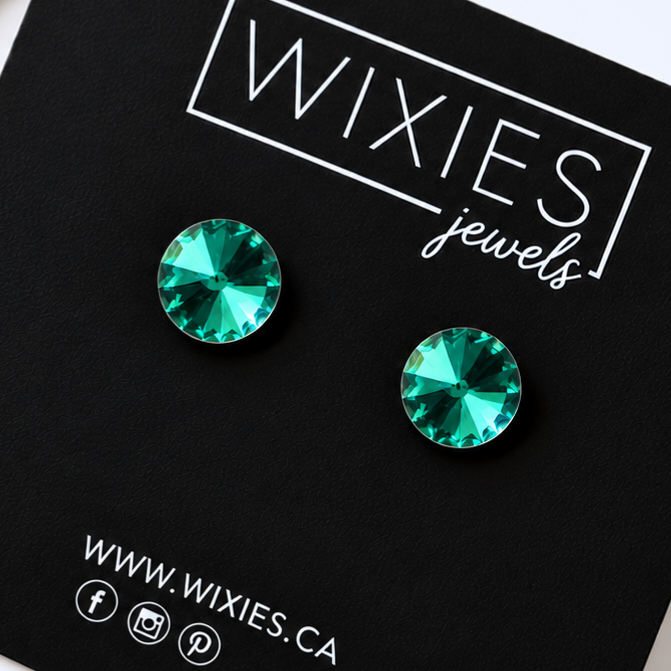 8mm Rivoli Studs (Choose your colour)