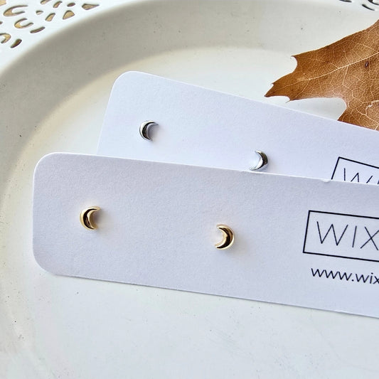 Itty Bitty Crescent Moon Studs
