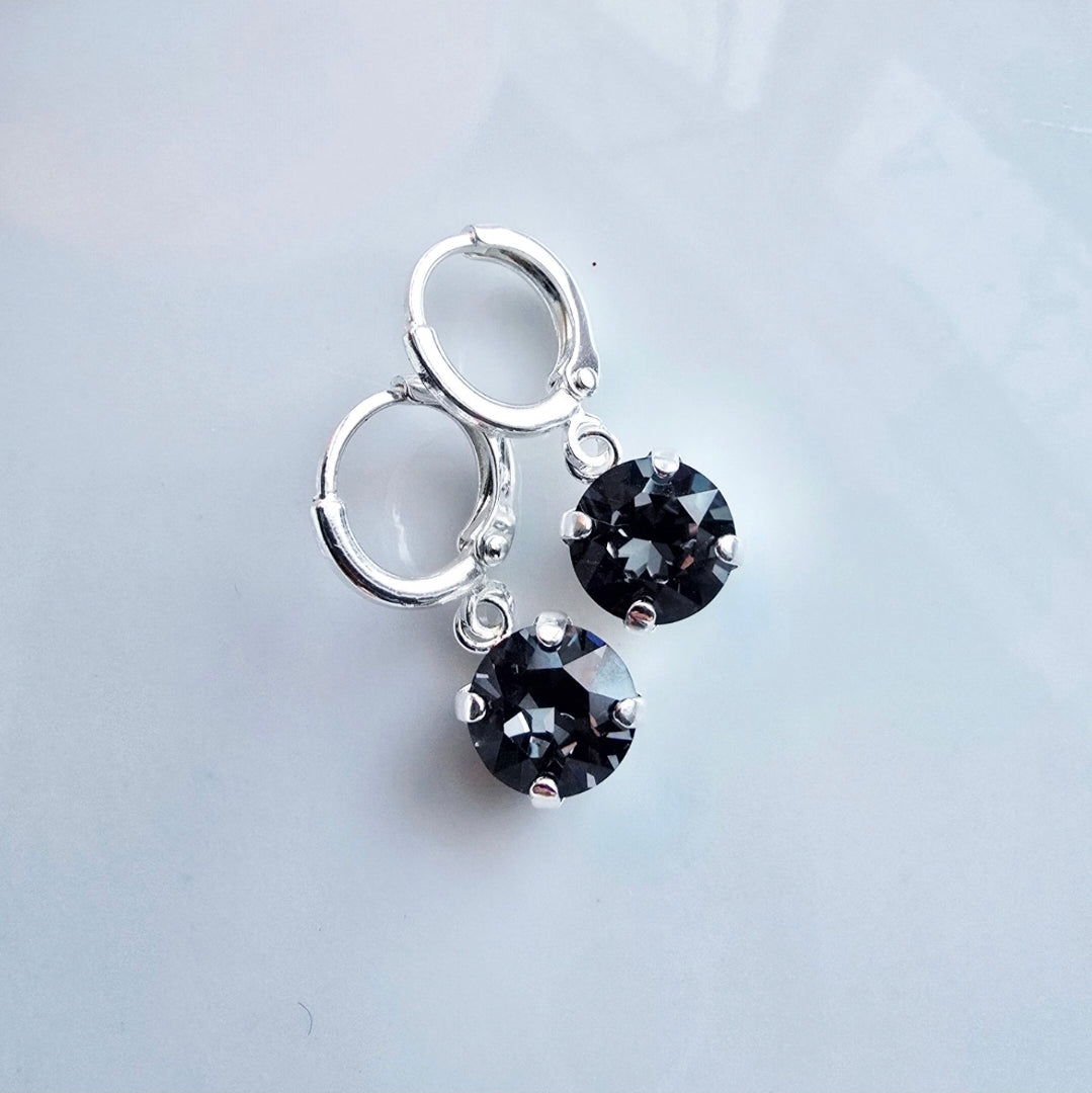 Huggie Hoops with 8mm Gem