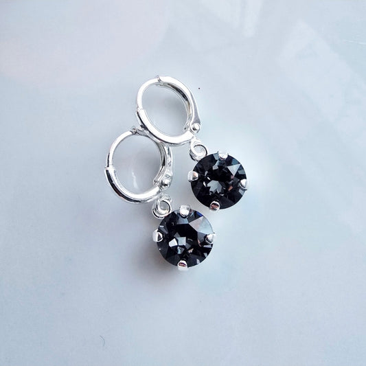 Huggie Hoops with 8mm Gem