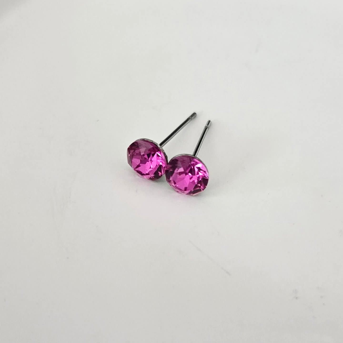 Fuschia Studs (Stainless Steel)