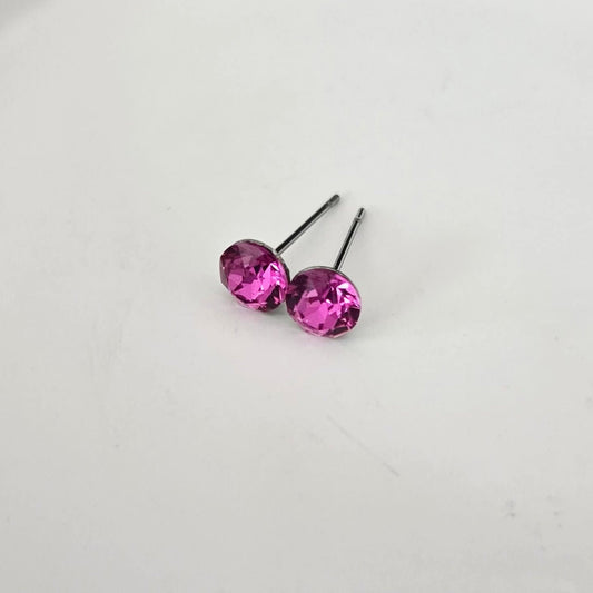 Fuschia Studs (Stainless Steel)