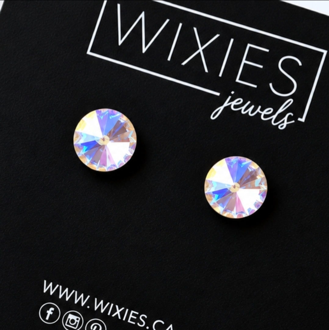 8mm Rivoli Studs (Choose your colour)