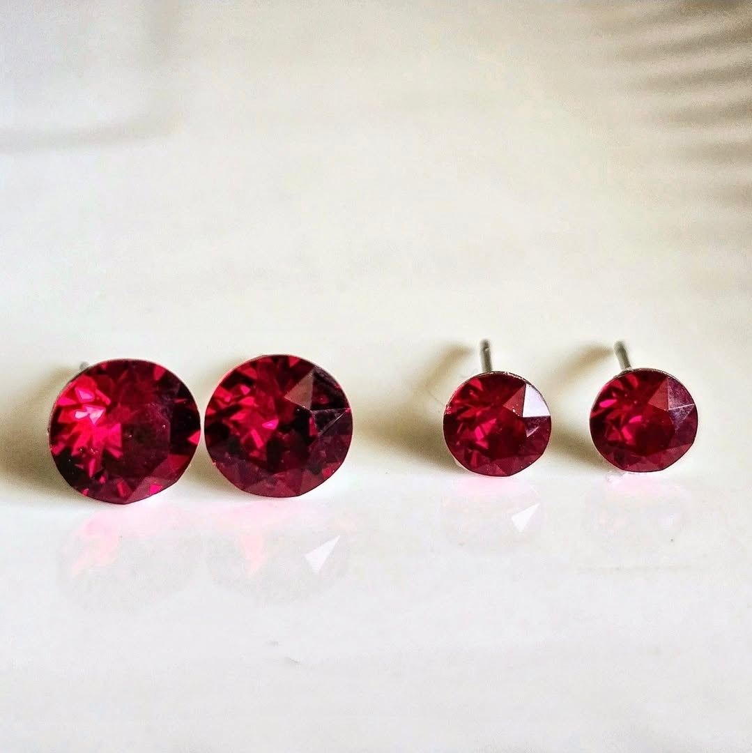 "Ruby" Red Studs