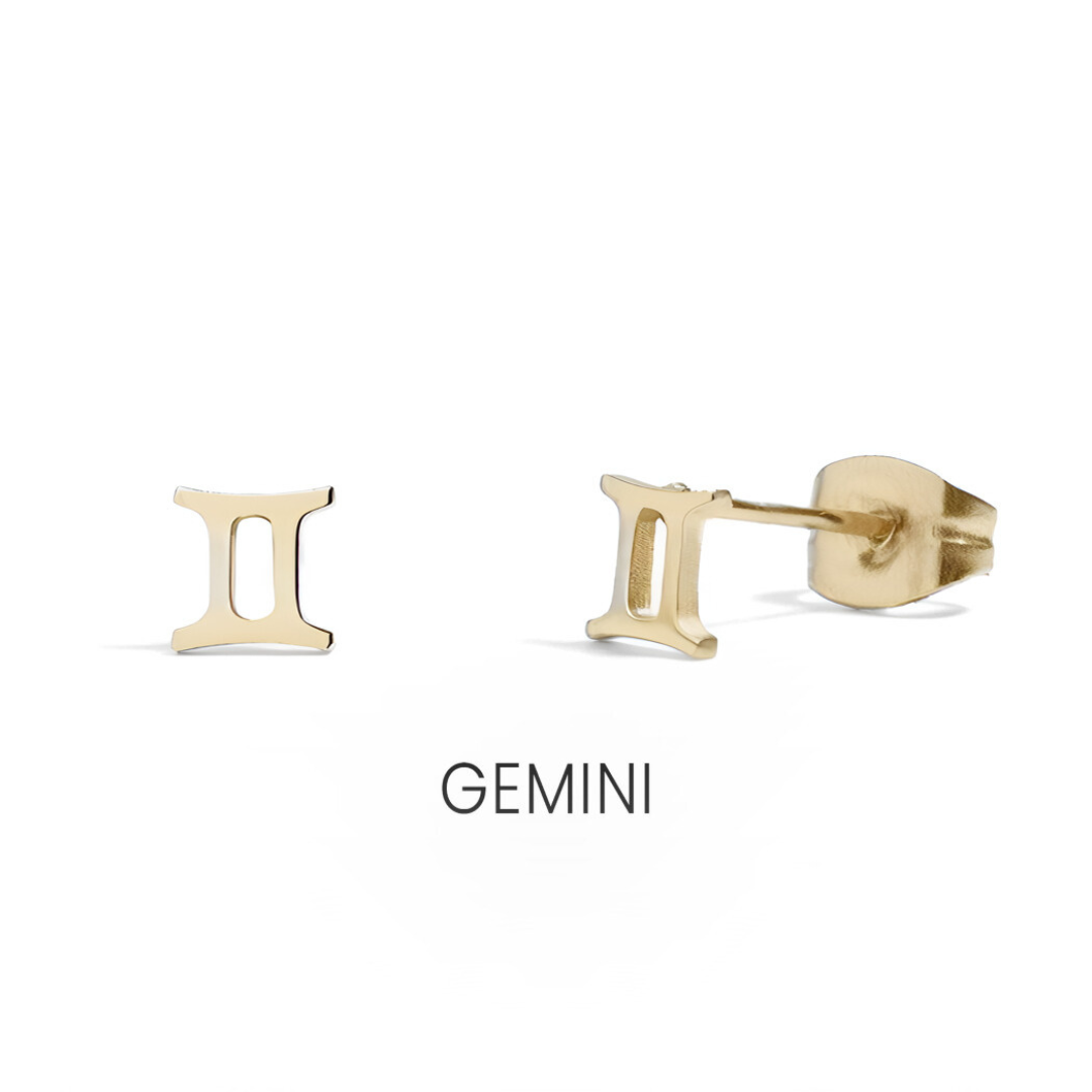 Small Zodiac Sign Studs