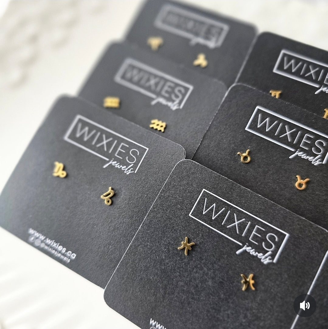 Small Zodiac Sign Studs