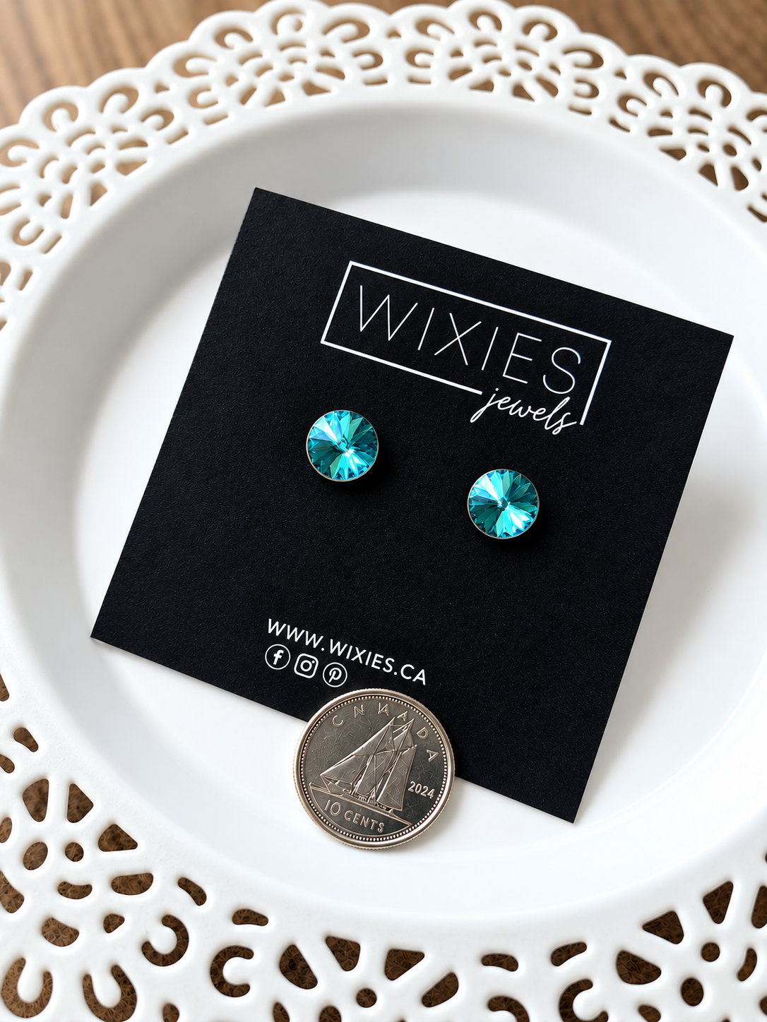 8mm Rivoli Studs (Choose your colour)