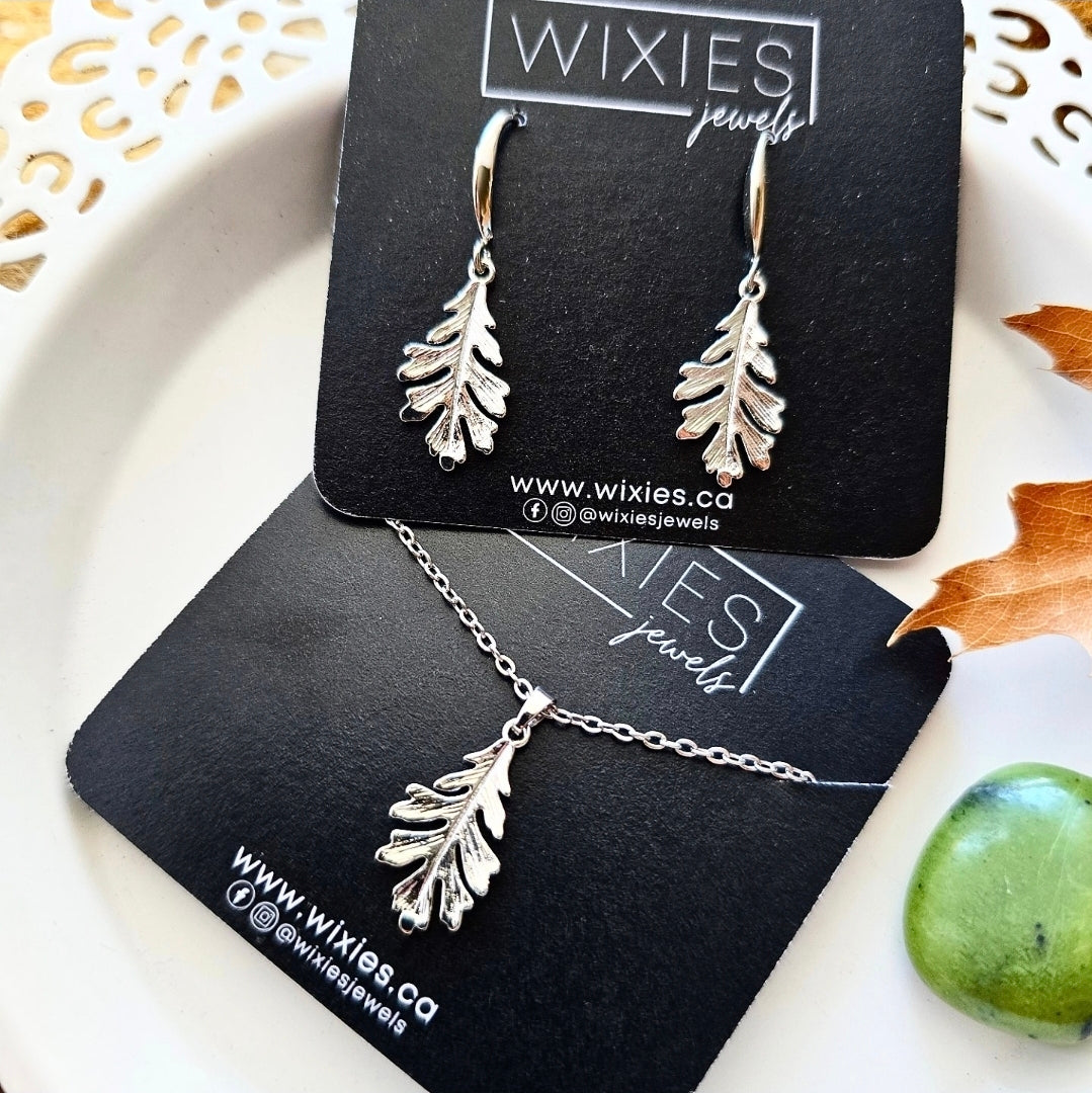 Oak Earring & Necklace Set