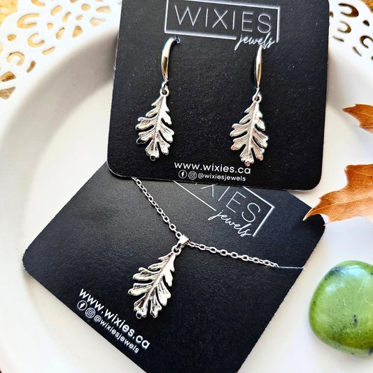 Oak Earring & Necklace Set
