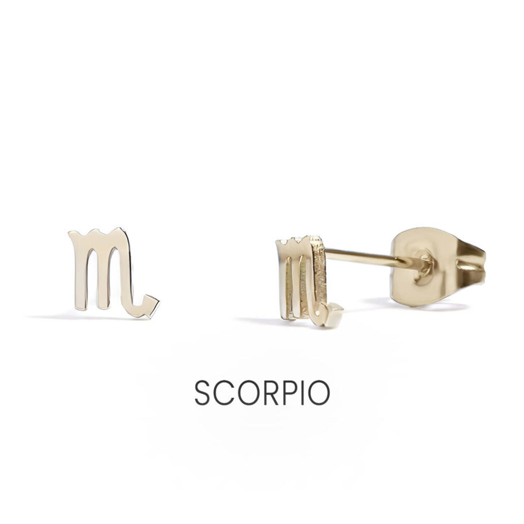 Small Zodiac Sign Studs