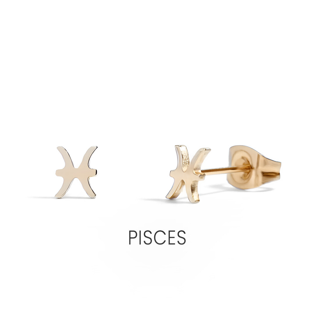 Small Zodiac Sign Studs