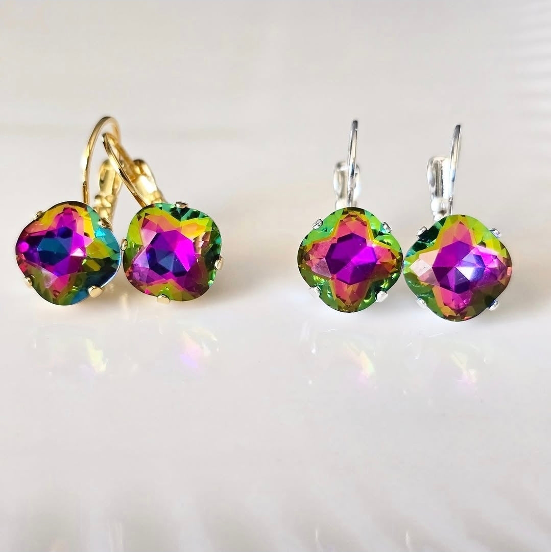 "Bright Aurora" 10mm Cushion Lever Back