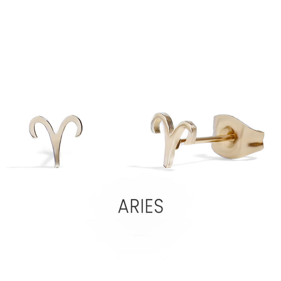 Small Zodiac Sign Studs