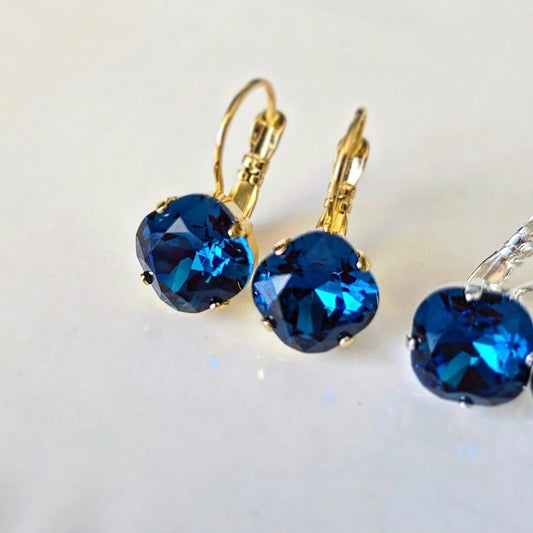 "Marina" Blue 10mm Cushion Lever Back